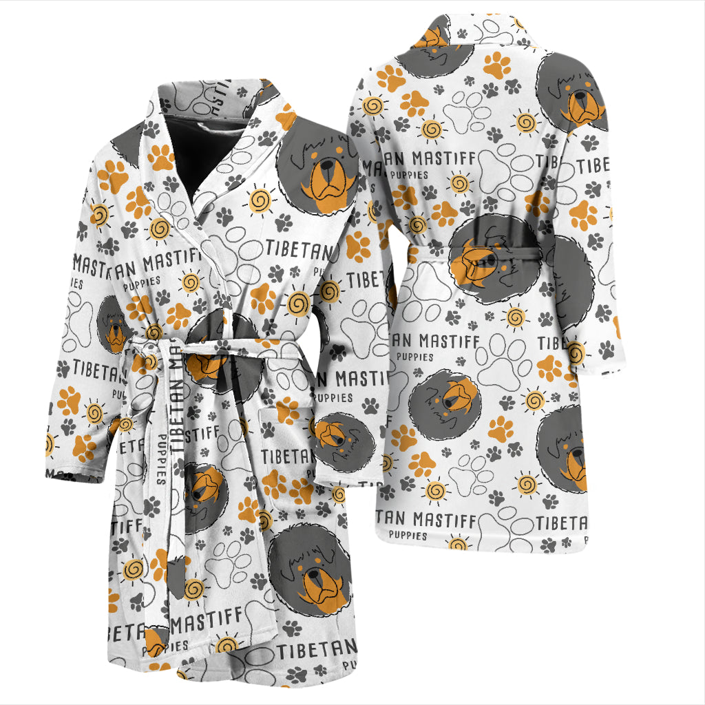 Tibetan Mastiffs Print Design LKS302 Men Bathrobe