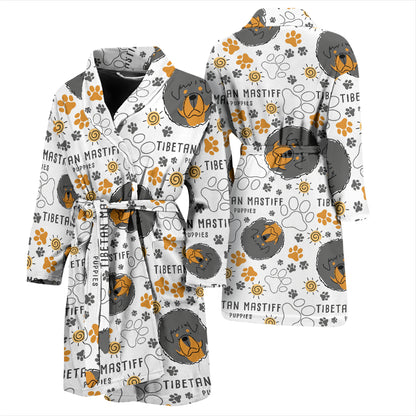 Tibetan Mastiffs Print Design LKS302 Men Bathrobe