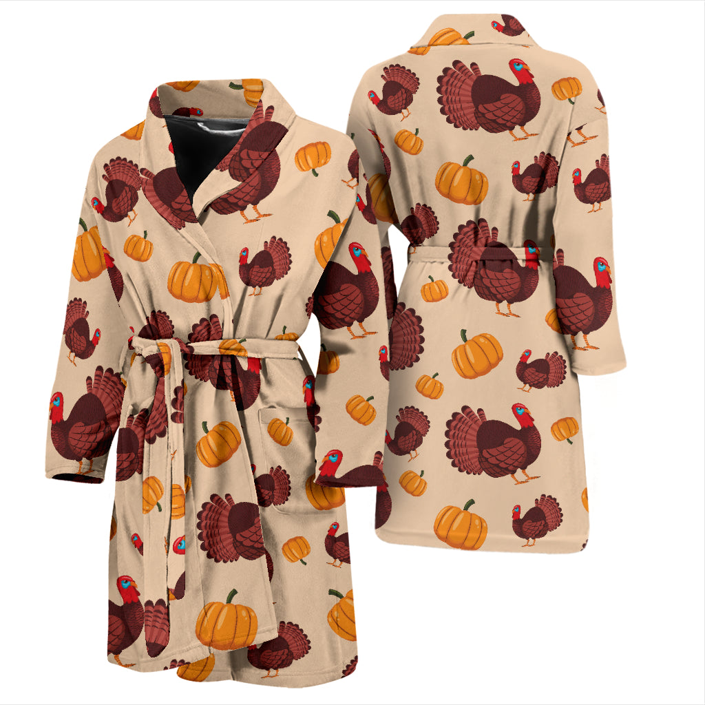 Thanksgiving Print Design LKS308 Men Bathrobe