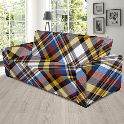 Madras Pattern Print Design 01 Sofa Slipcover