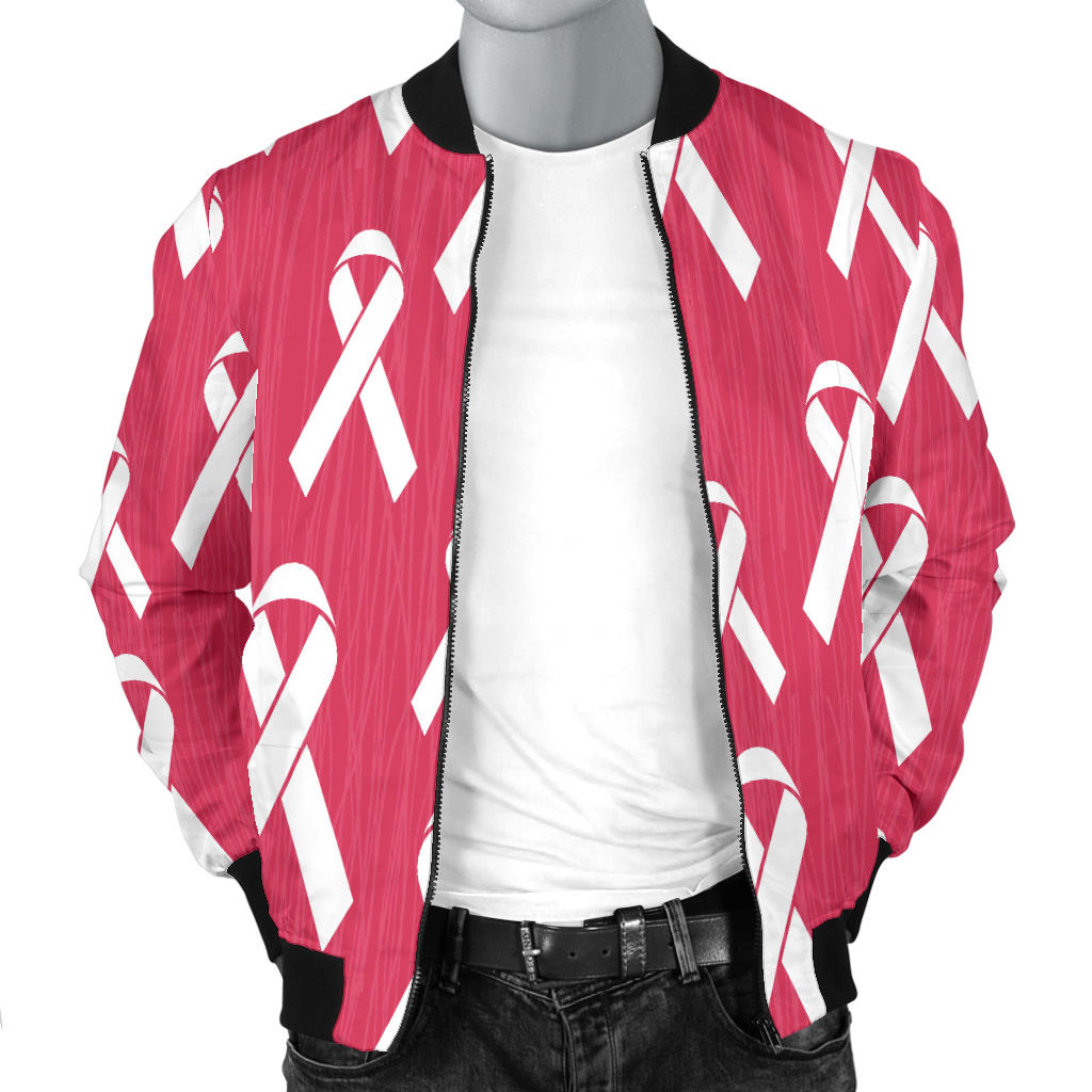 Breast Cancer Awareness Symbol Men Bomber Jacket