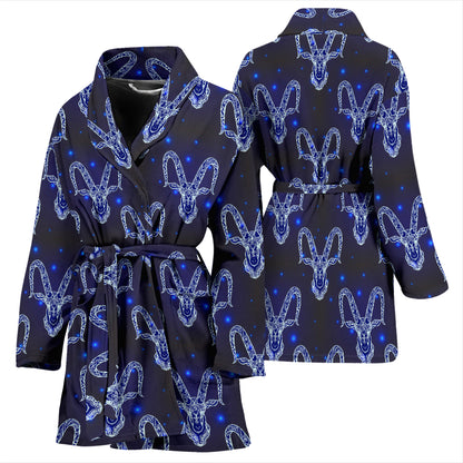 Goat Print Design LKS401 Women Bathrobe