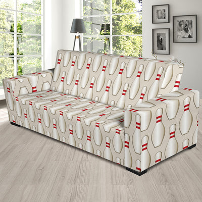 Bowling Pin Pattern Print Design 01 Sofa Slipcover