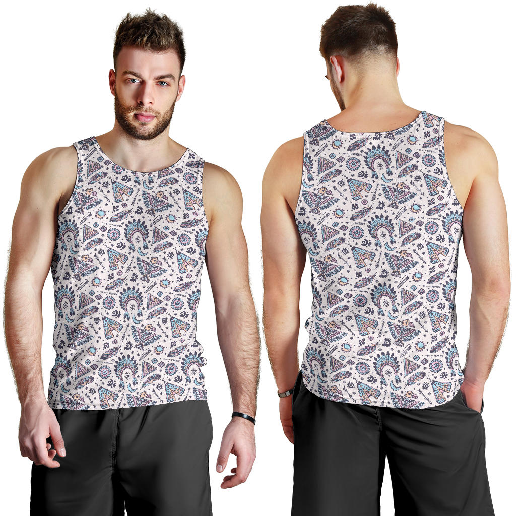 Eagles Native American Indian Symbol Men Tank Top