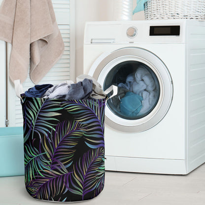 Tropical Palm Leaves Pattern Brightness Laundry Basket