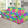 Neon Tropical Pattern Print Design A03 Sofa Slipcover