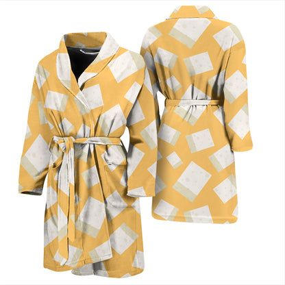 Tofu Print Design LKS302 Men Bathrobe