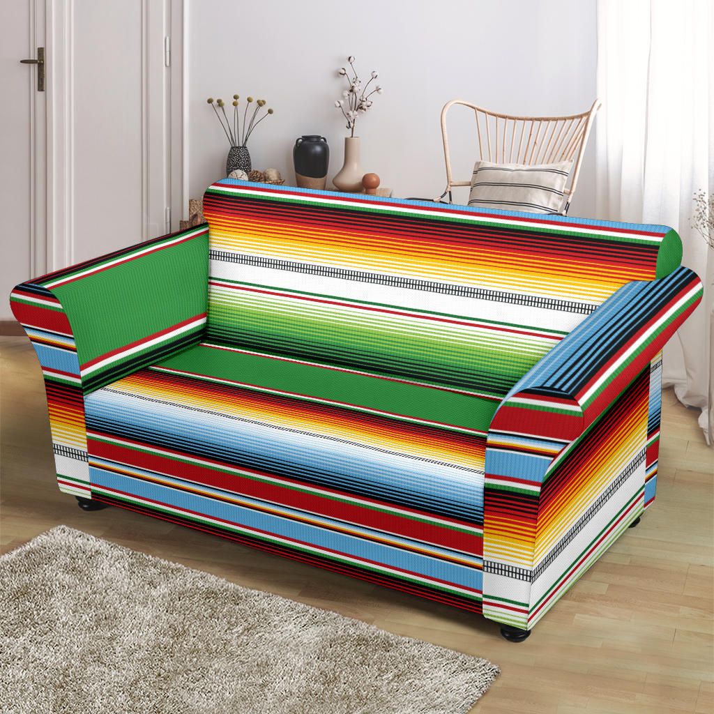Serape Print Design LKS302 Loveseat Couch Slipcover