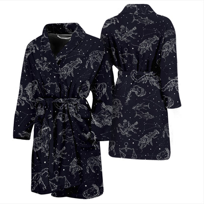 Zodiac Print Design LKS304 Men Bathrobe