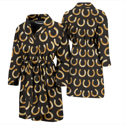 Horseshoe Print Design LKS304 Men Bathrobe