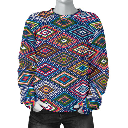 Southwestern Design Women Long Sleeve Sweatshirt