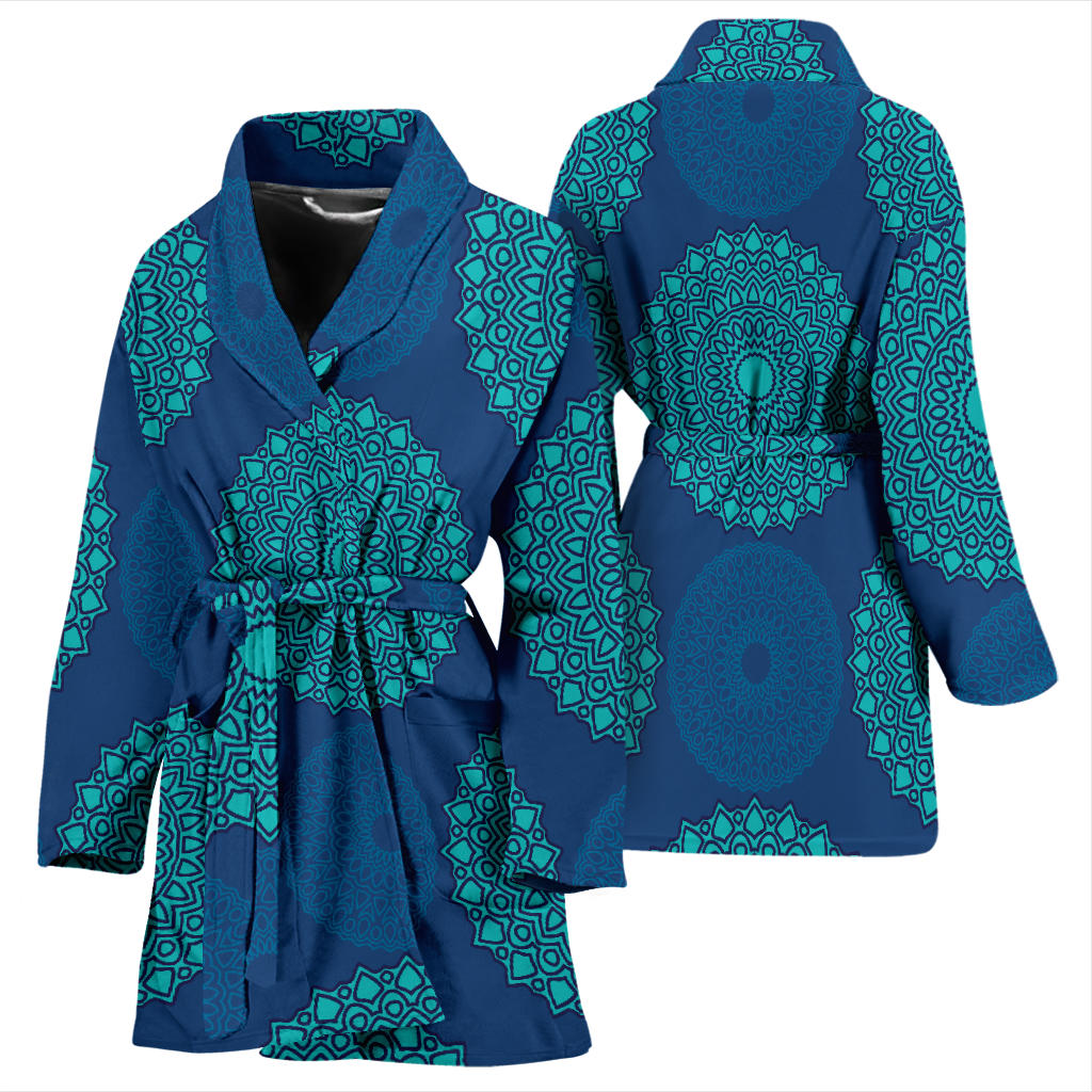 Medallion Pattern Print Design 04 Women Bathrobe