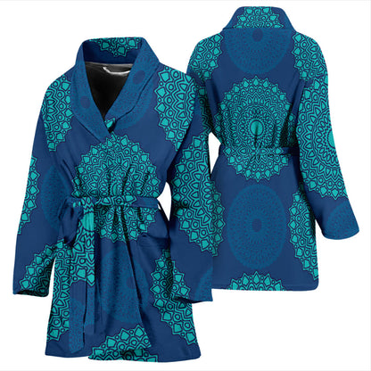 Medallion Pattern Print Design 04 Women Bathrobe