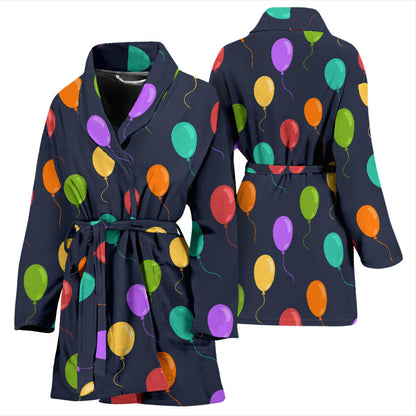 Ballon Colorful Pattern Print Design 03 Women Bathrobe