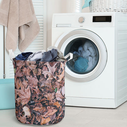 Camouflage Realistic Tree Leaf Print Laundry Basket