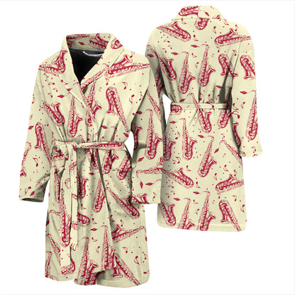 Saxophone Print Design LKS402 Men Bathrobe