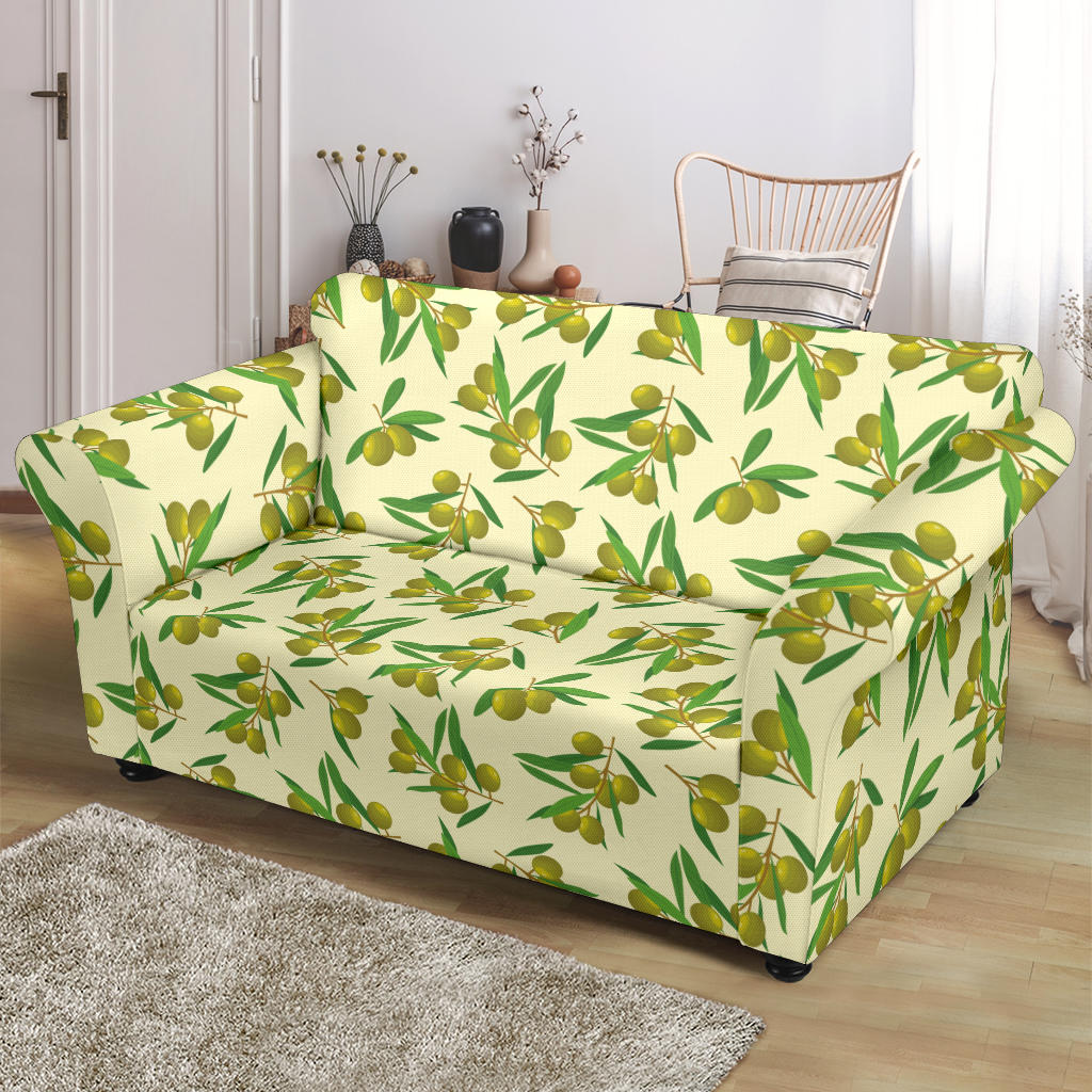 Olive Print Design LKS302 Loveseat Couch Slipcover