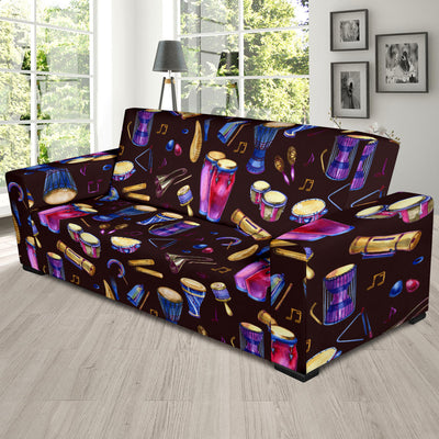 Percussion Neon Pattern Print Design 04 Sofa Slipcover