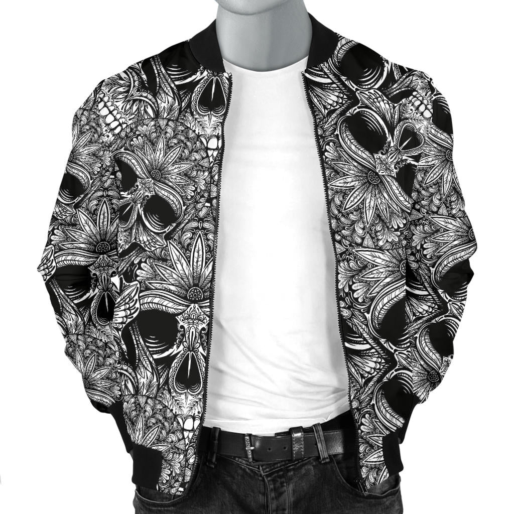Skull Tattoo Design Print Men Bomber Jacket