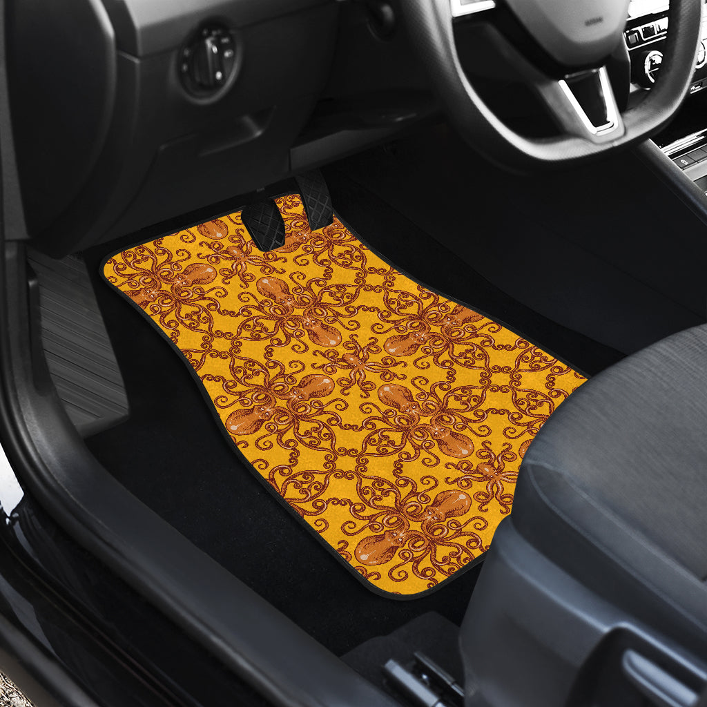 Octopus Background Design Print Car Floor Mats Front Back