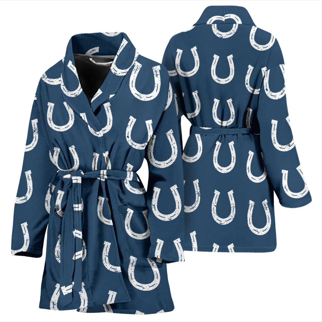 Horseshoe Print Design LKS301 Women Bathrobe