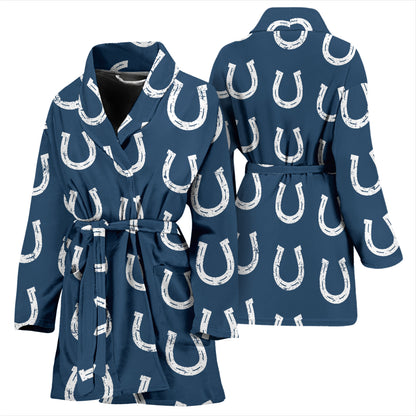 Horseshoe Print Design LKS301 Women Bathrobe