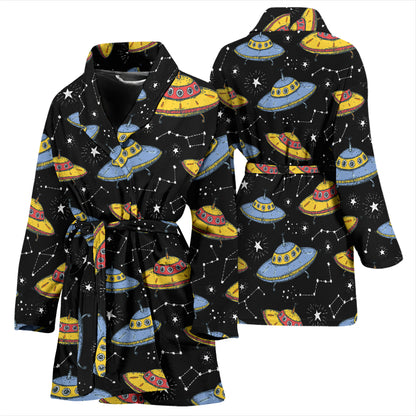 UFO Print Design LKS307 Women Bathrobe