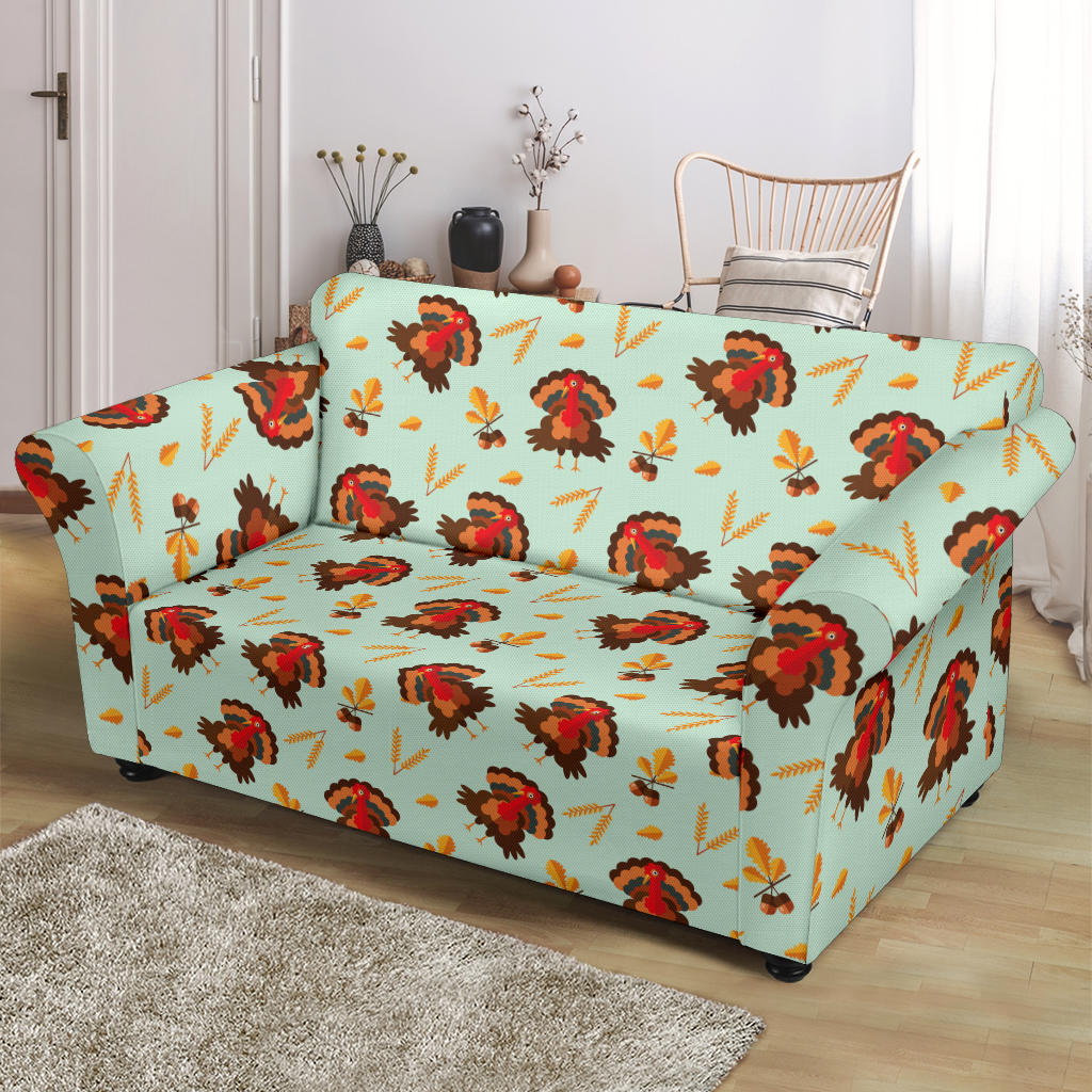 Thanksgiving Print Design LKS309 Loveseat Couch Slipcover