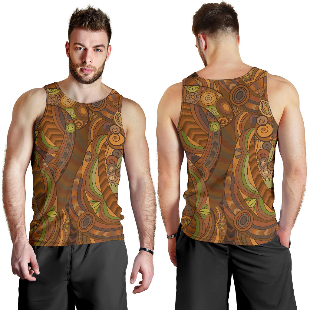 Maori Ornament Design Print Men Tank Top