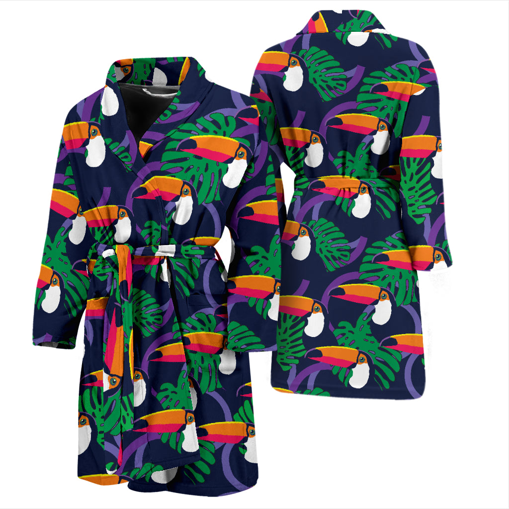 Toucan Print Design LKS302 Men Bathrobe