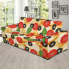 Pizza Pattern Print Design A05 Sofa Slipcover