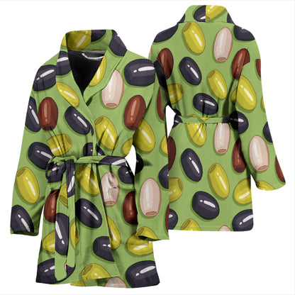 Olive Print Design LKS301 Women Bathrobe