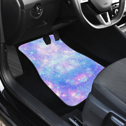 Galaxy Stardust Pastel Color Print Car Floor Mats Front Back