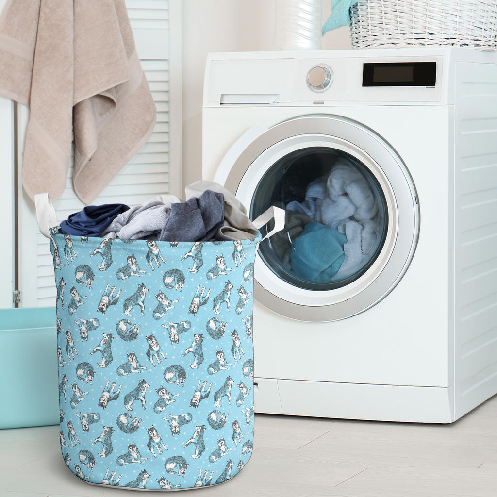Wolf Design Print Pattern Laundry Basket