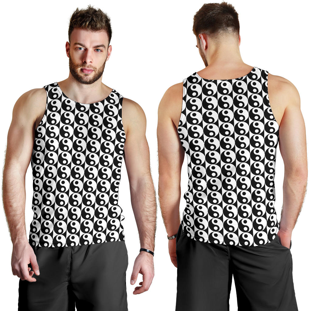 Yin Yang Classic Pattern Design Print Men Tank Top