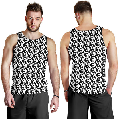 Yin Yang Classic Pattern Design Print Men Tank Top