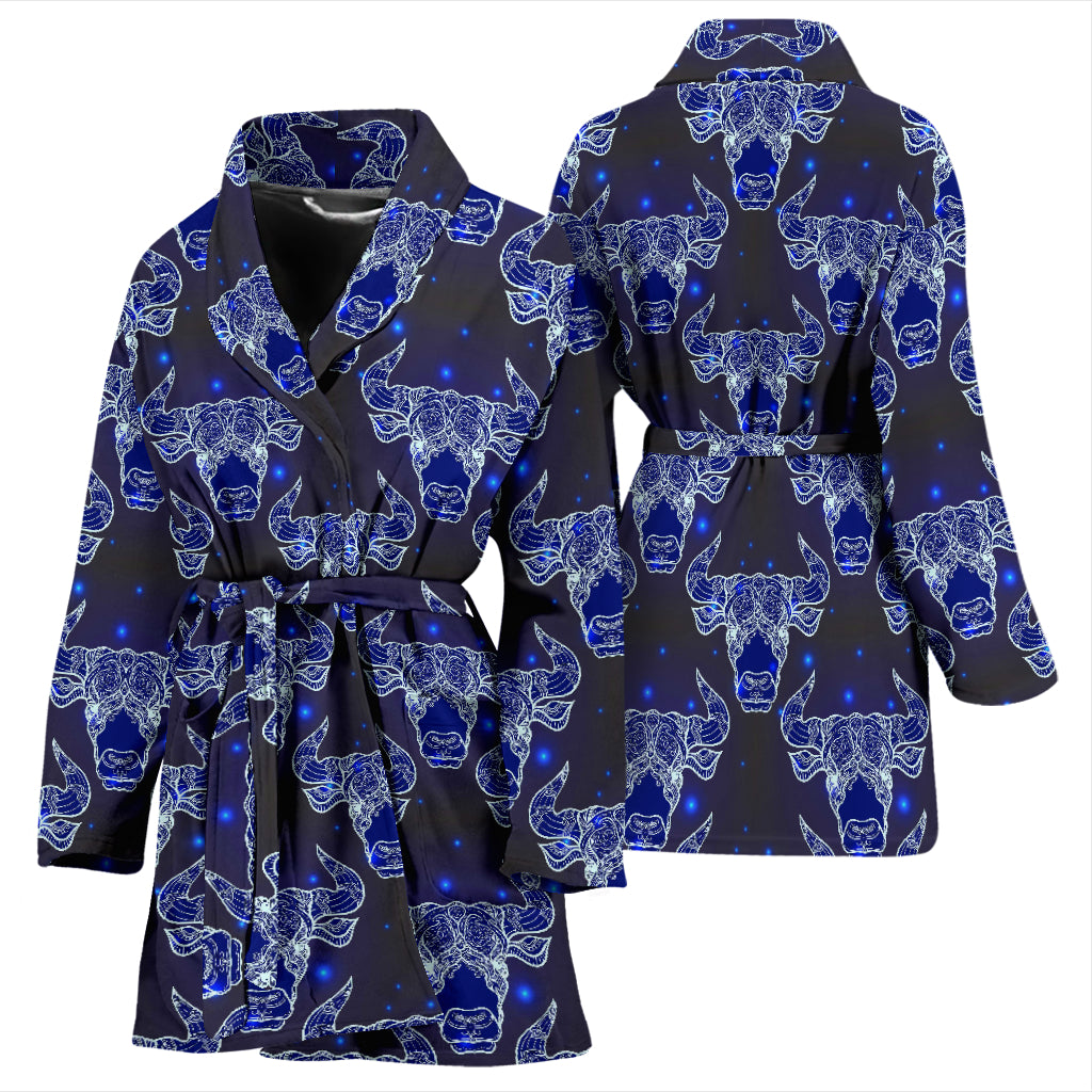 Taurus Print Design LKS302 Women Bathrobe