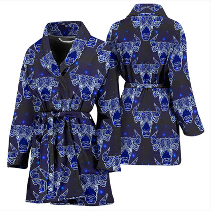 Taurus Print Design LKS302 Women Bathrobe