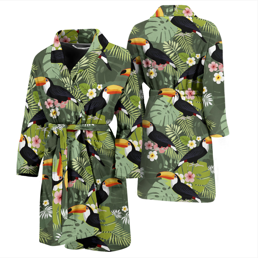 Toucan Print Design LKS304 Men Bathrobe