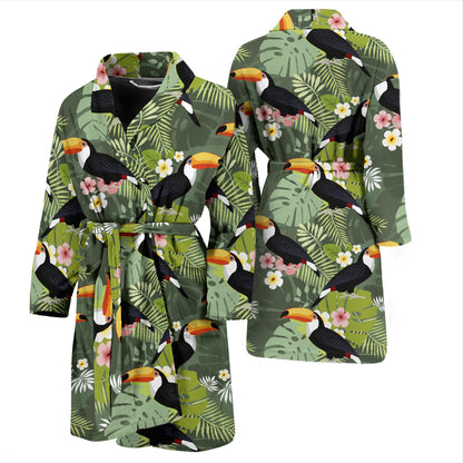 Toucan Print Design LKS304 Men Bathrobe