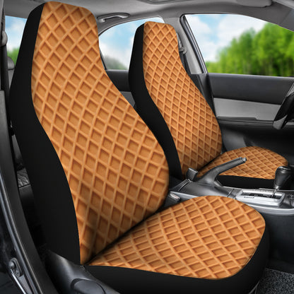 Waffle Texture Print Design LKS301 Car Seat Covers