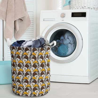 Eagles Head Pattern Laundry Basket