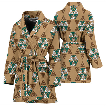 Celtic Pattern Print Design 08 Women Bathrobe