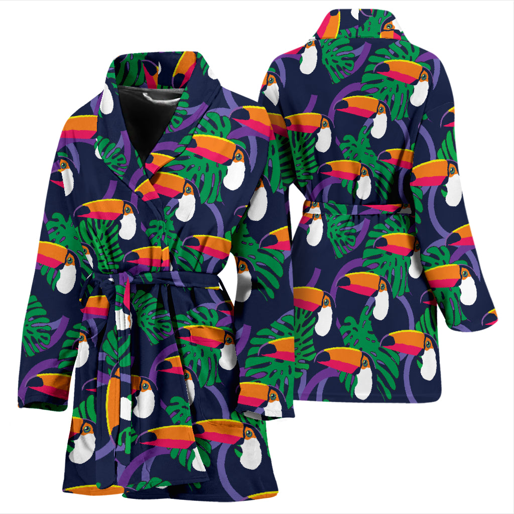 Toucan Print Design LKS302 Women Bathrobe