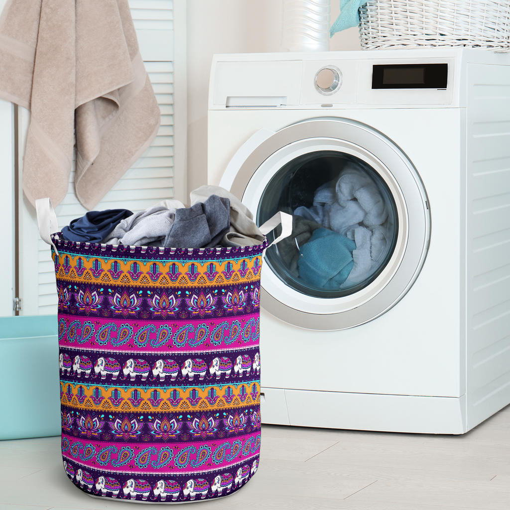 Boho Indian Style Pattern Laundry Basket