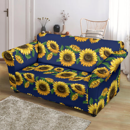 Sunflower Print Design LKS307 Loveseat Couch Slipcover