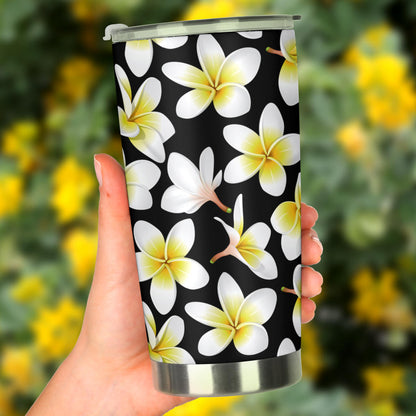 Yellow Plumeria Hawaiian Flowers Tumbler