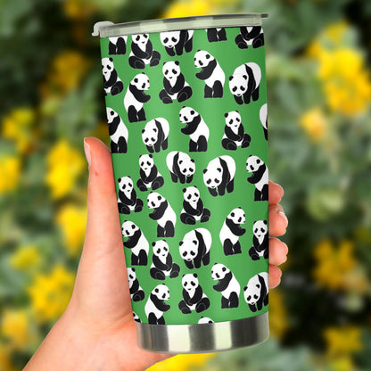 Panda Bear Pattern Themed Print Tumbler