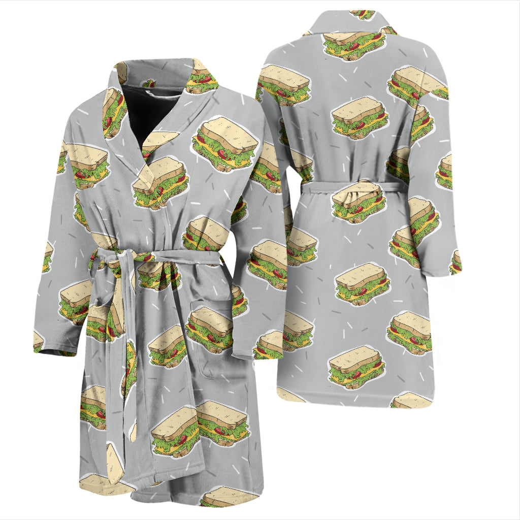 Sandwich Print Design LKS304 Men Bathrobe