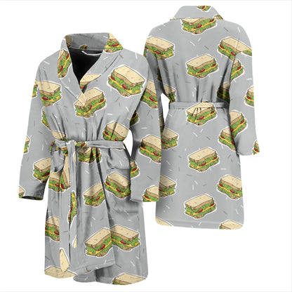 Sandwich Print Design LKS304 Men Bathrobe